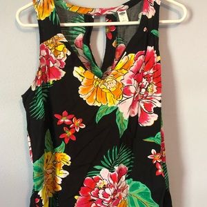 Flower print tank